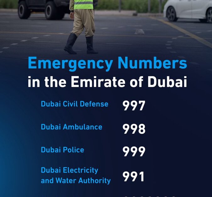 Dubai emergency numbers
