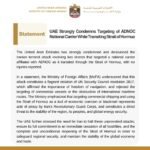 UAE condemns attack ADNOC carrier