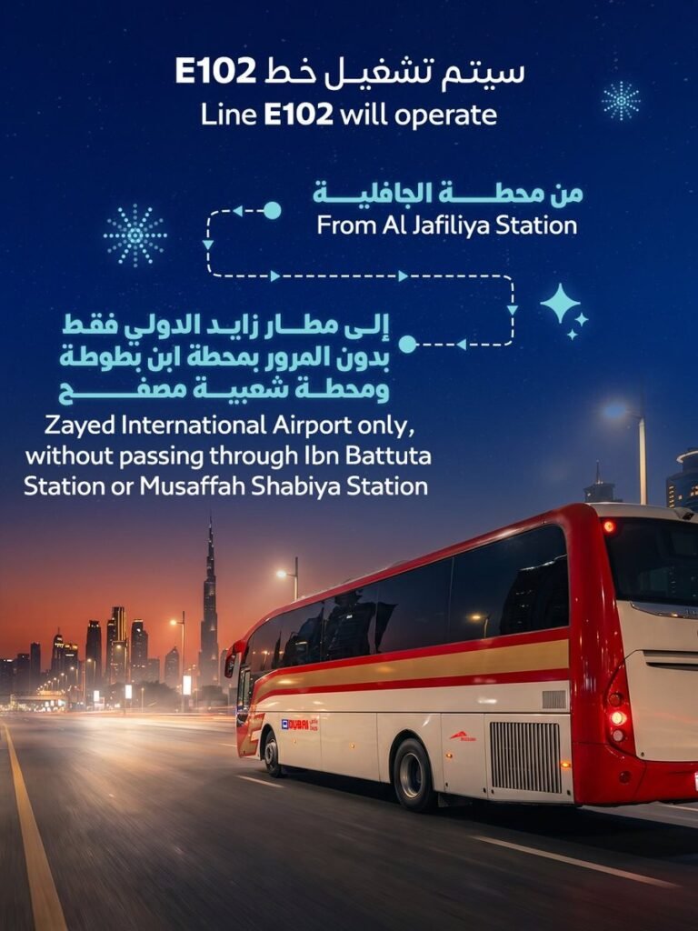RTA intercity bus routes Eid Al Adha