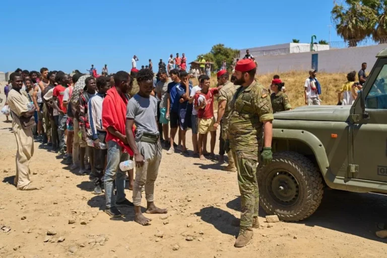 Ceuta migrant rush