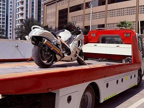 Dubai Police motorcycle fine