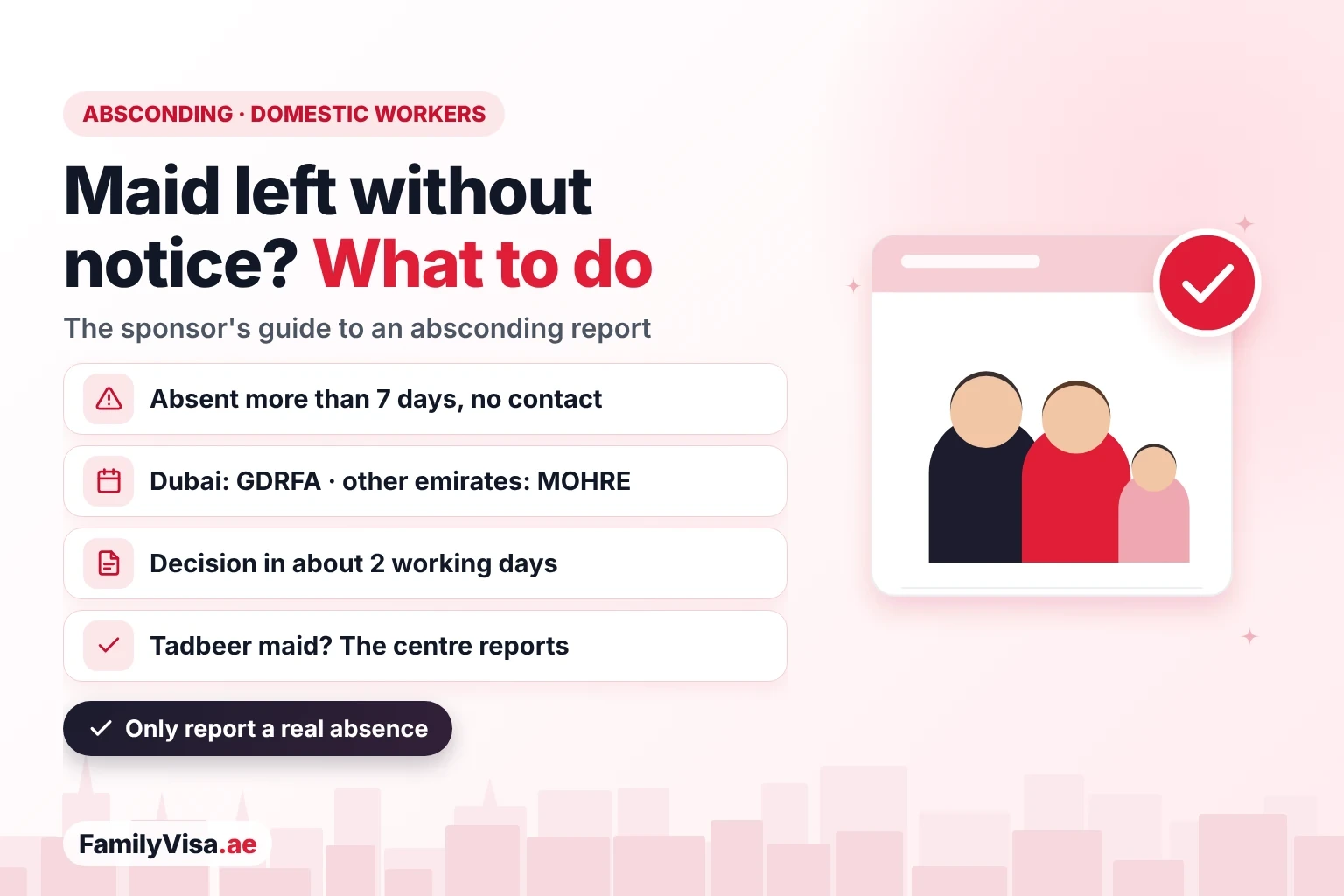 Domestic Worker Absconding Report in the UAE: Rules, Steps and Fees 1 domestic worker absconding report UAE